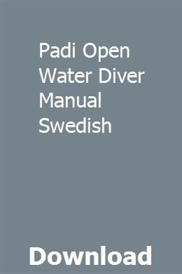 padi open water diver manual pdf torrent